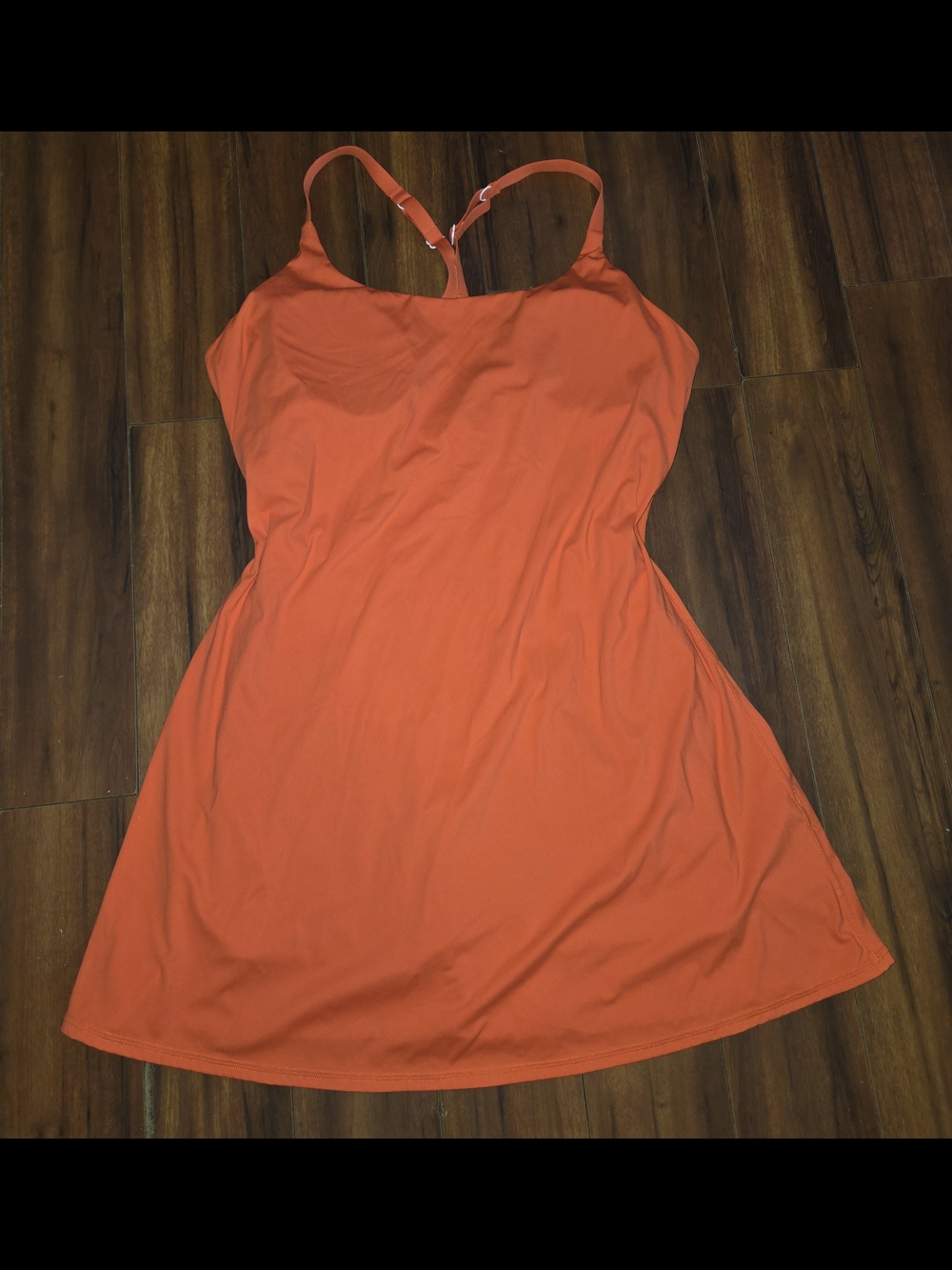 EUC Women's Orange Tank Athletic Dress with Adjustable Straps And Shorts  XXL
